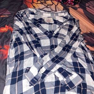 Short in the front, longer in the back flannel